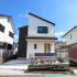 外観もトータルコーディネートしたデザイン住宅です。
(完成予想パース)