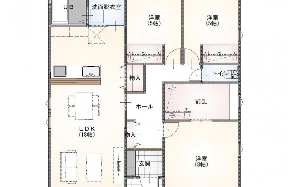 防府市田島 新築分譲住宅(平屋/3LDK)