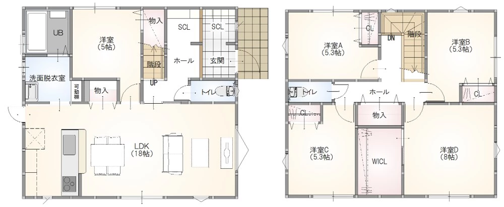 宇部市妻崎開作4号地 モデルハウス(2階建て/5LDK)