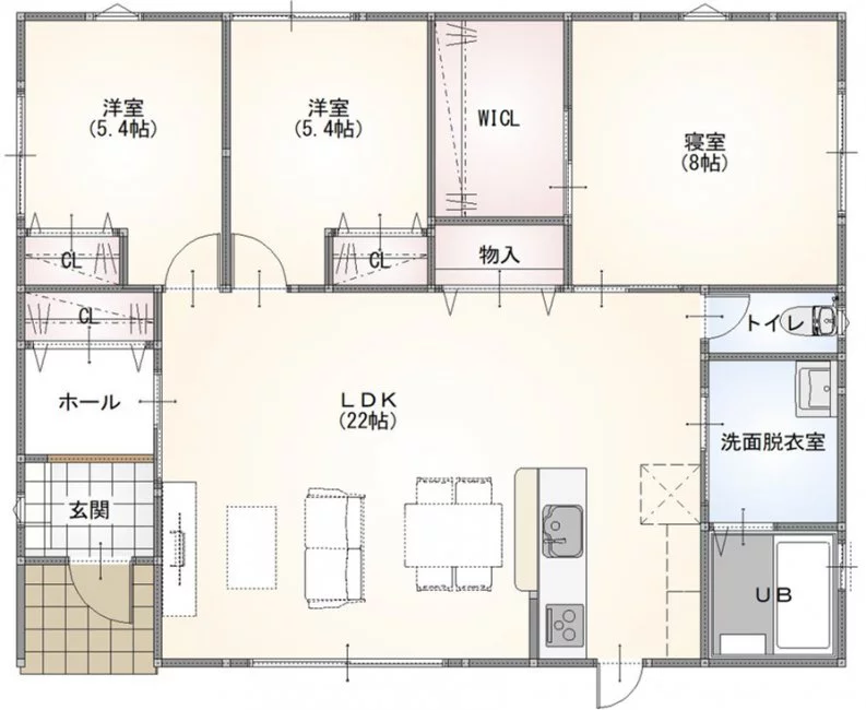 防府市牟礼柳 モデルハウス(平屋/3LDK)