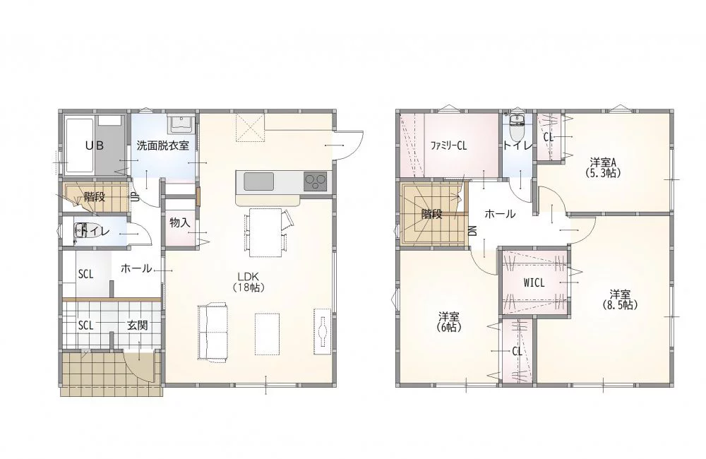 周南市久米沢田33号地 モデルハウス(2階建/3LDK)