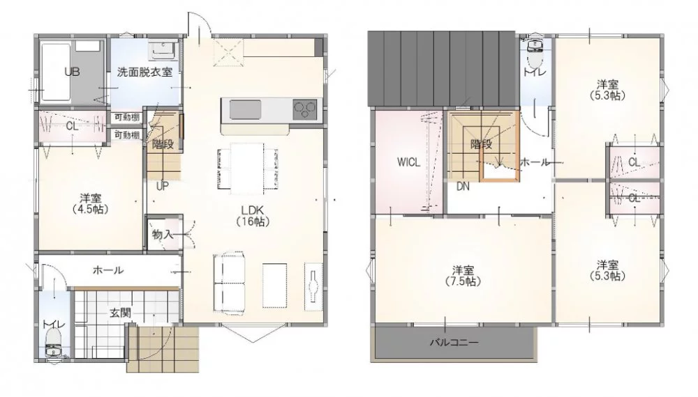 防府市酢貝1号地 モデルハウス(2階建/4LDK)