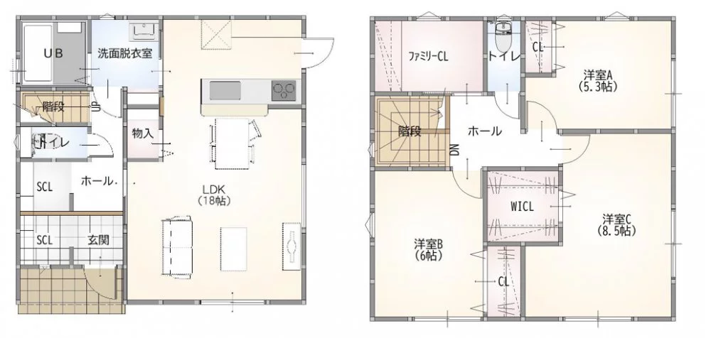 防府市下右田片山 モデルハウス(2階建/3LDK)