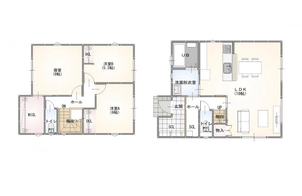 防府市勝間4号地分譲住宅 モデルハウス (2階建て/3LDK)