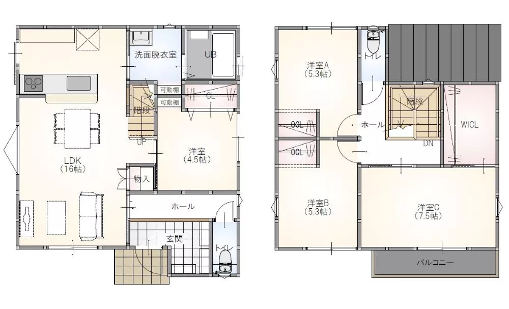 周南市夜市14号地モデルハウス(2階建/4LDK)