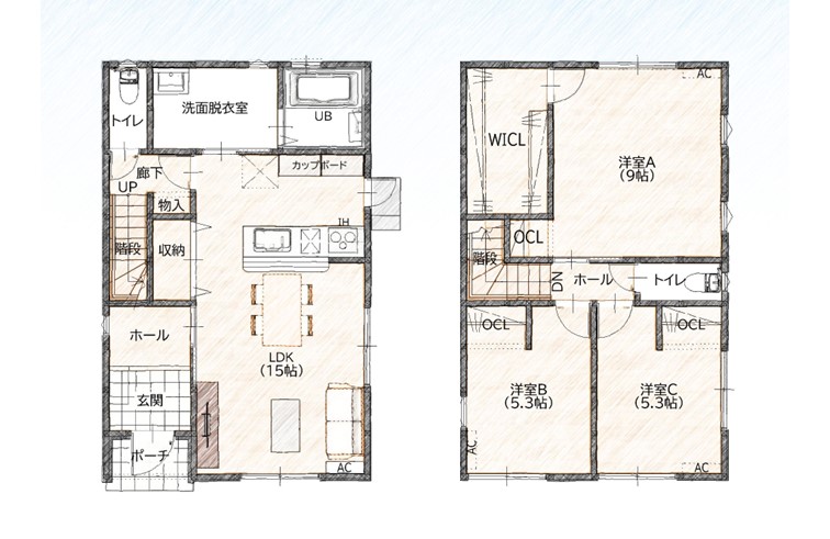 周南市上村1号地モデルハウス(2階建て/4LDK)