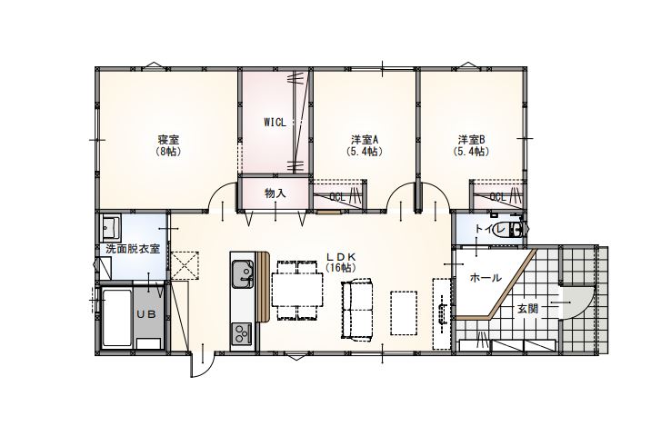 【下関市】安岡6号地 モデルハウス(平屋/3LDK)
