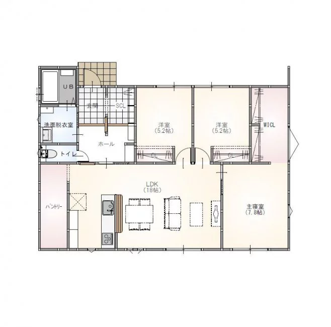 防府市下右田3号地モデルハウス(平屋/3LDK)