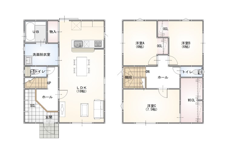 【光市】光井2号地 モデルハウス (2階建て/3LDK)