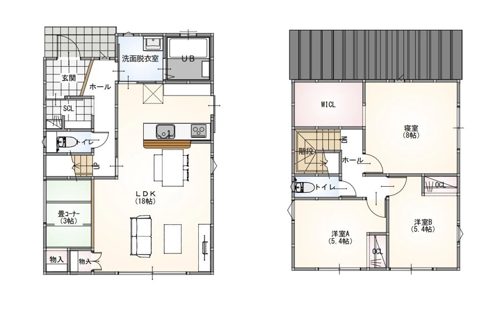 光市虹ヶ丘2号地分譲 (2階建て/3LDK)