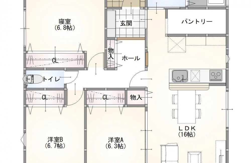 光中央分譲 モデルハウス(平屋/3LDK)