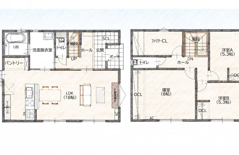 【山口市】吉敷下東2号地 モデルハウス(2階建て/3LDK)