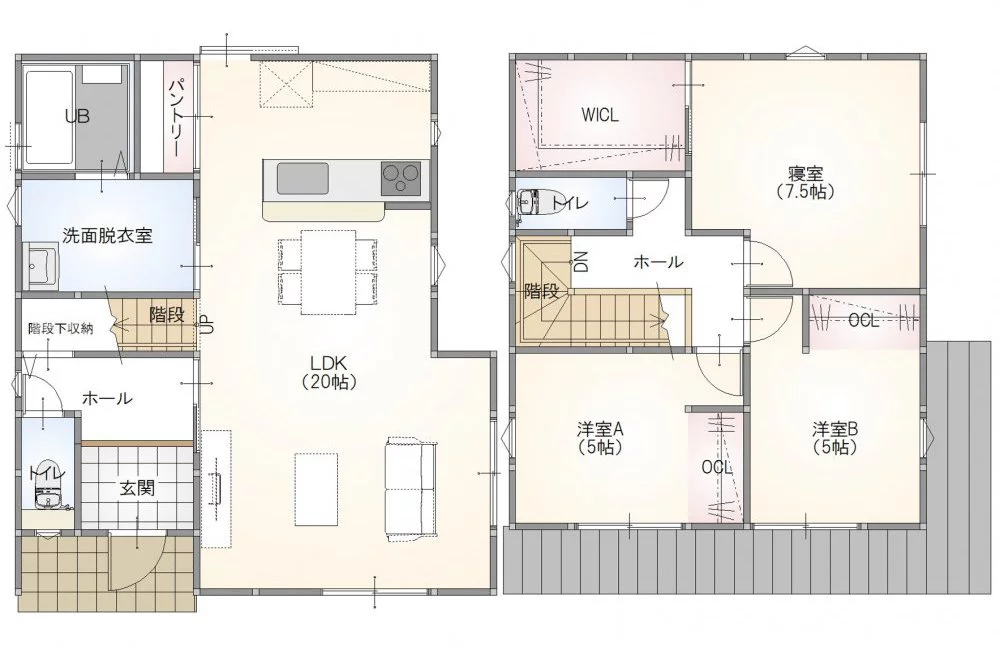防府市田島モデルハウス(2階建て/3LDK)