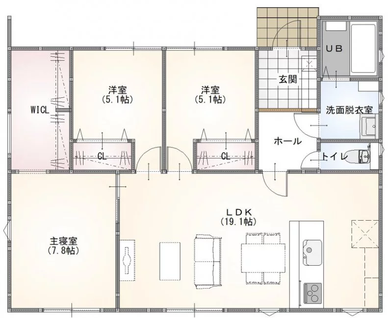 宇部市藤山23号地 新築分譲住宅(平屋/3LDK)