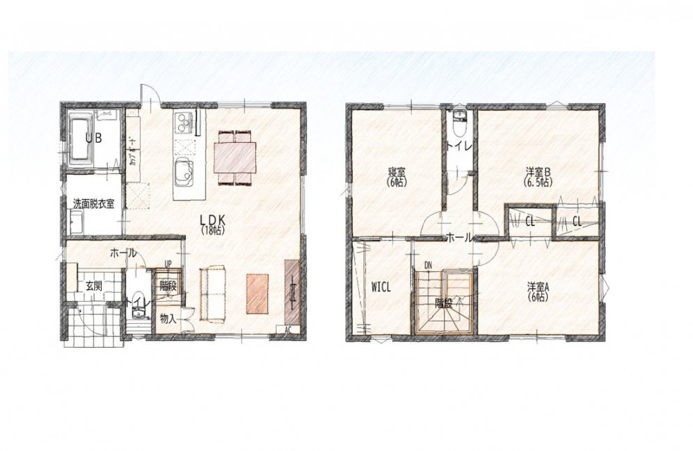 【下関市】長府松小田東町 モデルハウス(2階建て/3LDK)