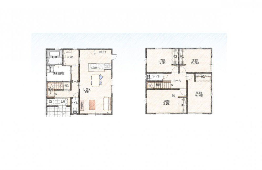 【下関市】大学町3号地モデルハウス(2階建て/4LDK)