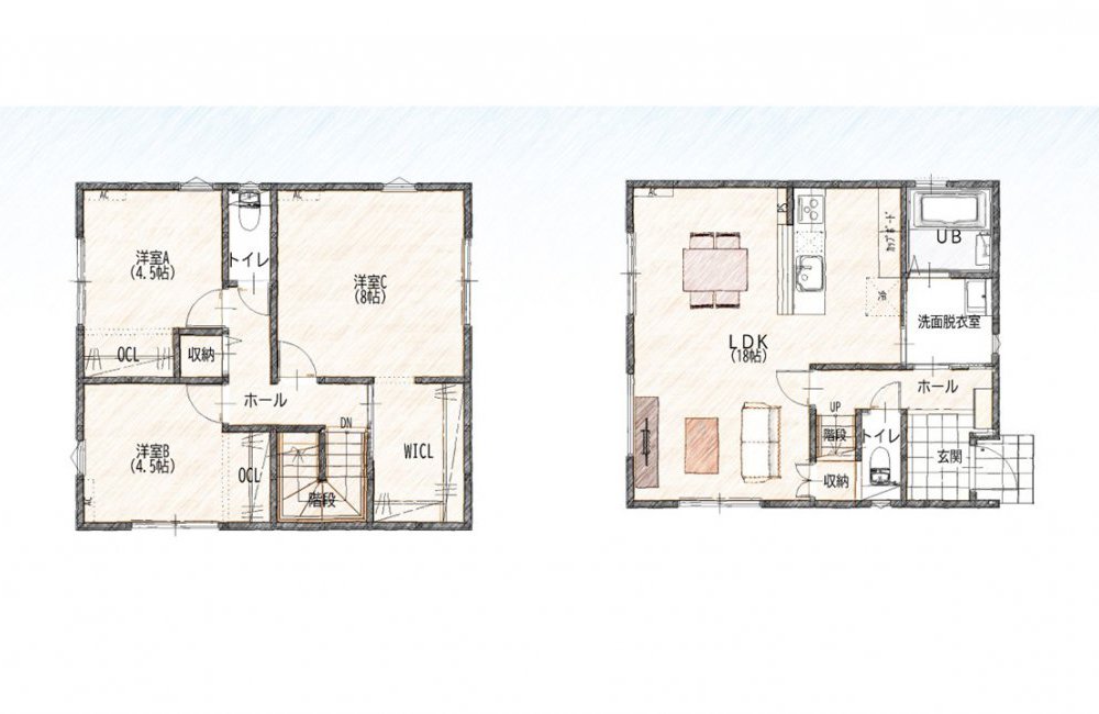 【下関市】東観音町1号地 モデルハウス(2階建て/3LDK)