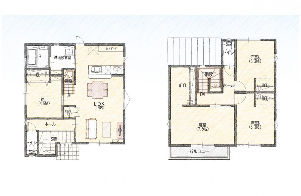 【下関市】東観音町2号地 モデルハウス(2階建て/3LDK)