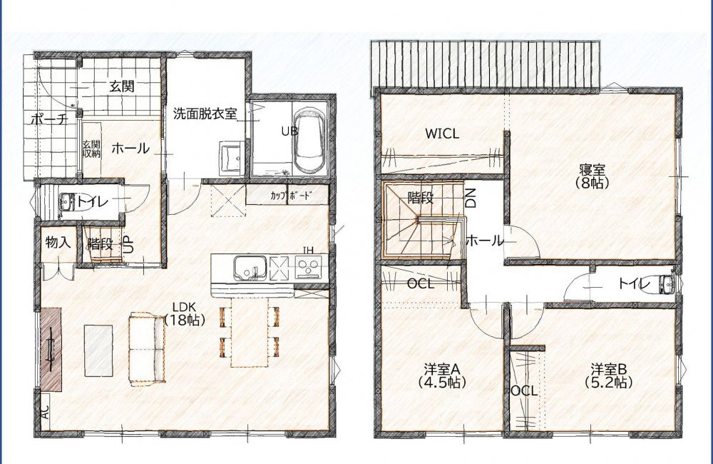 【山口市】小郡下郷 モデルハウス (2階建て/3LDK)