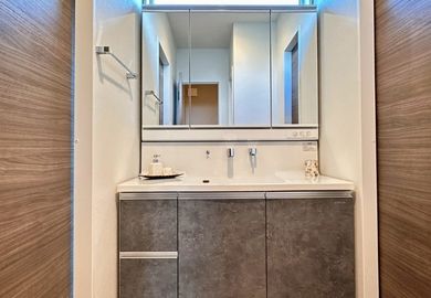 大きくて使い勝手のいい洗面台