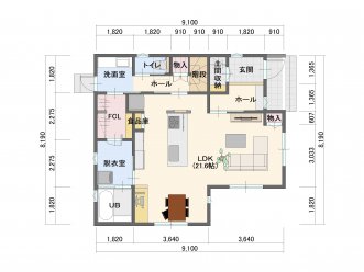 ★効率的な家事動線と充実したユーティリティスペースでストレスフリーな生活