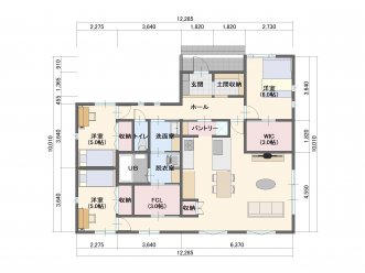 ★収納充実、家事動線をまとめて快適生活を実現する家