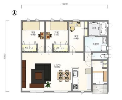 24.2坪3LDK平屋