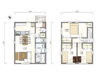 標準プラン:N-Atype  3LDK2階建て
