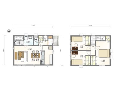 標準プラン:EW-Atype 3LDK2階建て