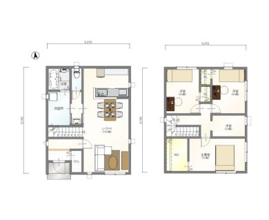 標準プラン:S-Atype 3LDK2階建て