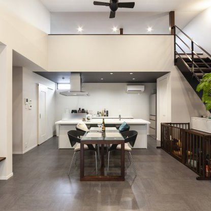 モダンスタイルの平屋住宅