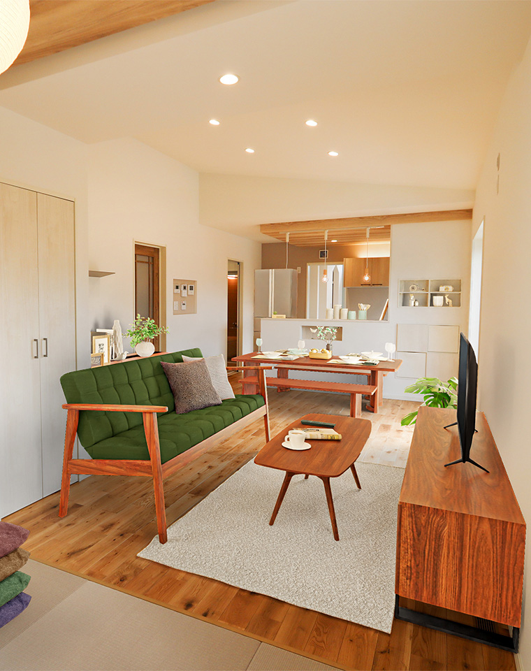 姿見と収納で外出が楽しくなる和モダンハウス