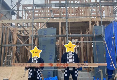 【地鎮祭・上棟】9/14(木)徳島市H様邸の上棟式を行いました