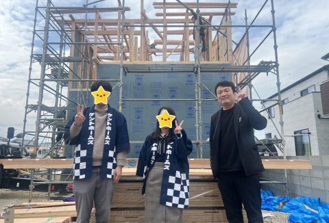 【地鎮祭・上棟】1/18(木)徳島市I様邸の上棟式を行いました