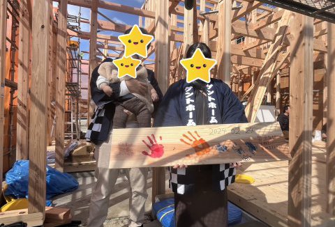 【地鎮祭・上棟】2/24(土)徳島市I様邸の上棟式を行いました