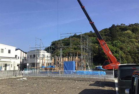 【地鎮祭・上棟】4/17(水) 徳島市N様邸の上棟を行いました