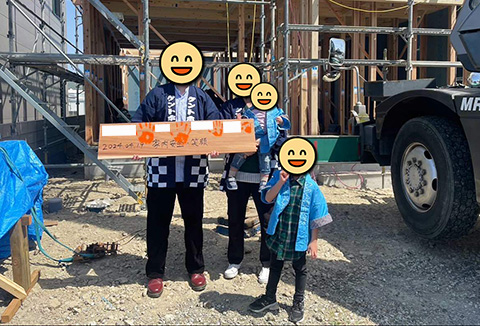 【地鎮祭・上棟】4/19(金)藍住町N様邸の上棟式を行いました