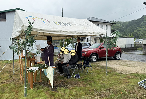 【地鎮祭・上棟】4/23(火)小松島市H様邸の地鎮祭を執り行いました