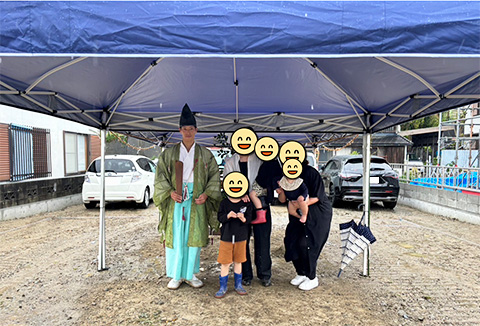 【地鎮祭・上棟】4/29(月)鳴門市A様邸の地鎮祭を執り行いました