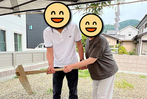 【地鎮祭・上棟】5/24(金)徳島市M様邸の地鎮祭を執り行いました