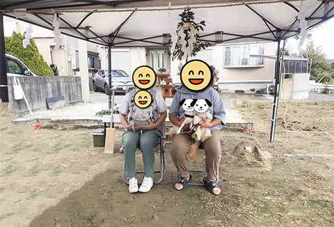 【地鎮祭・上棟】10/11(金)徳島市H様邸の地鎮祭を執り行いました