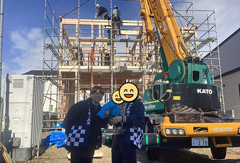 【地鎮祭・上棟】1/7(火)石井町N様邸の上棟を行いました