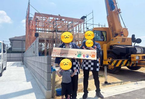 【地鎮祭・上棟】8/1(金)徳島市 O様邸の上棟を行いました