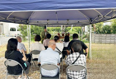 【地鎮祭・上棟】9/14(日) 藍住町K様邸の地鎮祭を執り行いました