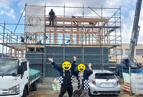 【地鎮祭・上棟】1/30(金) 徳島市M様邸の上棟を行いました