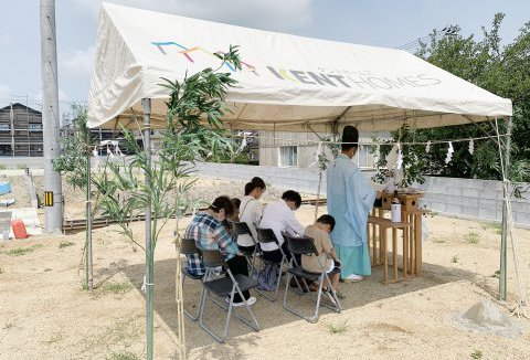 【地鎮祭・上棟】7/10(日)徳島市K様邸の地鎮祭を執り行いました
