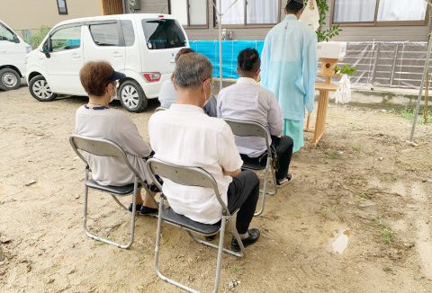 【地鎮祭・上棟】7/19(火)徳島市S様邸の地鎮祭を執り行いました
