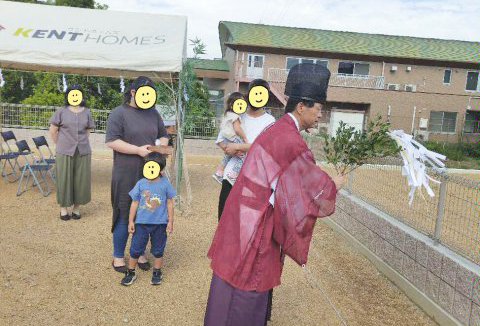 【地鎮祭・上棟】8/23(火)徳島市M様邸の地鎮祭を執り行いました