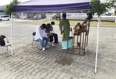 【地鎮祭・上棟】10/22(土)板野郡K様邸の地鎮祭を執り行いました