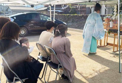 【地鎮祭・上棟】11/10(木)徳島市T様邸の地鎮祭を執り行いました